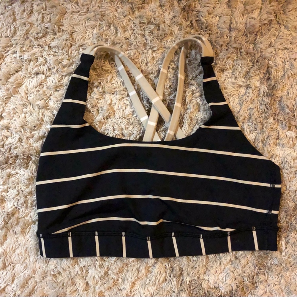 Great condition striped Lululemon sports bra